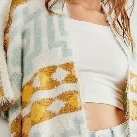 New FreePeople Poncho Diamondback Sweater Kimono One Size shawl wrap - Picture 8 of 8